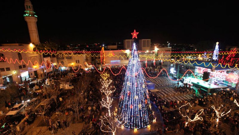 Los cristianos también celebran las fiestas navideñas en Oriente próximo.