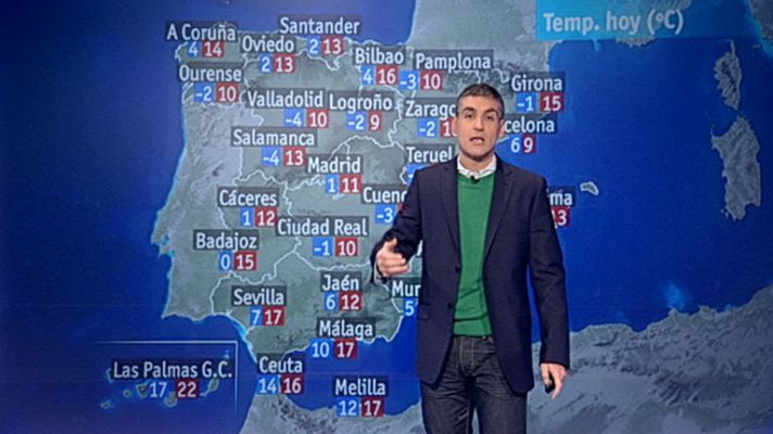 El tiempo - Lluvias débiles en el norte