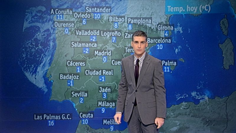 Cielos cubiertos en el norte peninsular y despejado en el resto