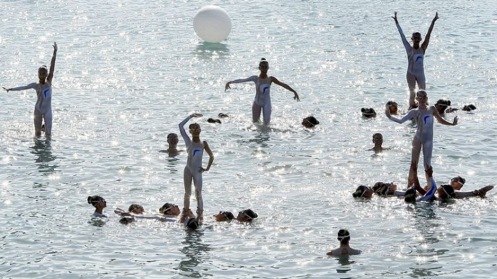 Telediario 1 - Natación sincronizada en mar abierto