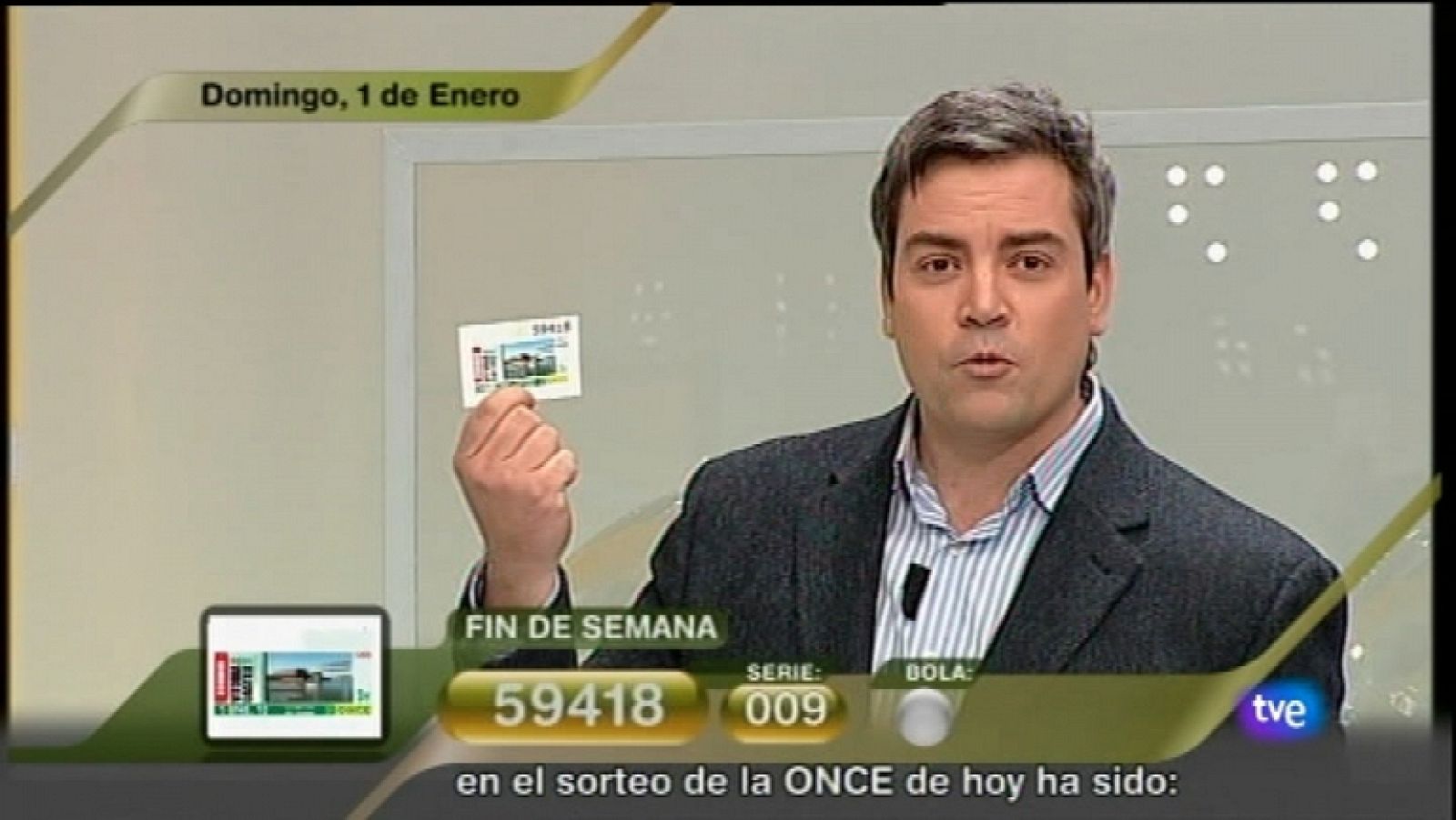 Sorteo de la ONCE - 01/01/12 - ver ahora