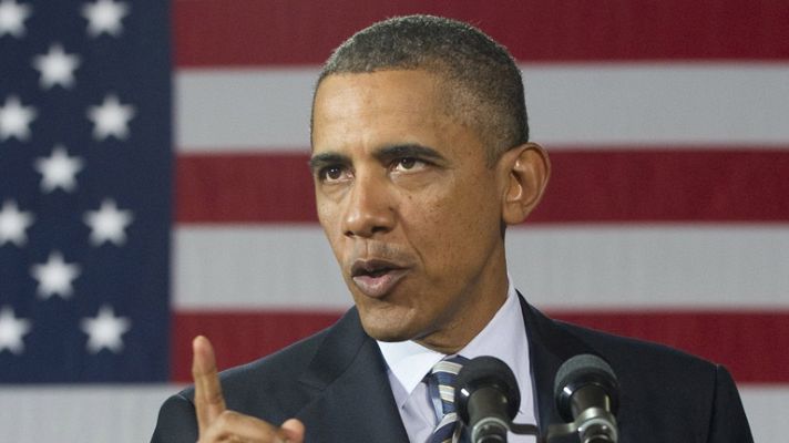 Telediario 1 - Obama entra en la campaña electoral