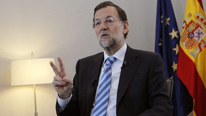 Telediario 1 - Primeras declaraciones de Rajoy