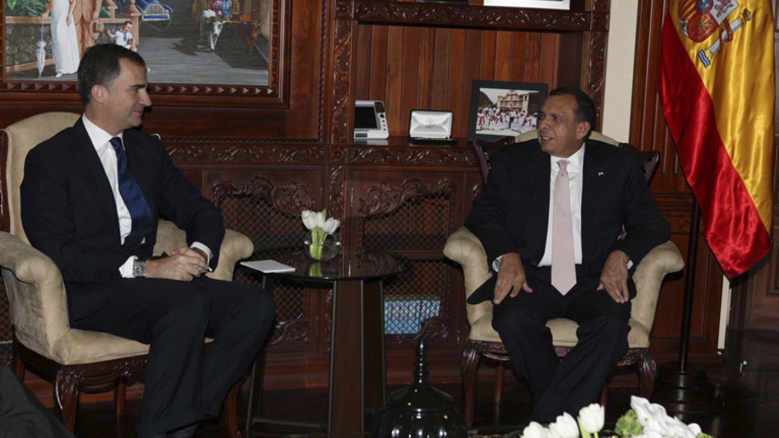 Reunión entre el Príncipe de Asturias y el presidente de Honduras