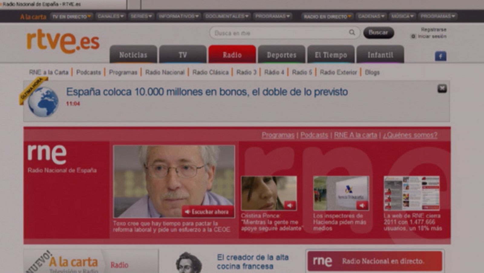 Rtve.es cierra 2011 con 14 millones de usuarios únicos