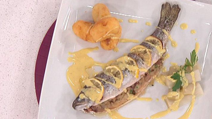RTVE Cocina - Trucha rellena de jamón y pistachos