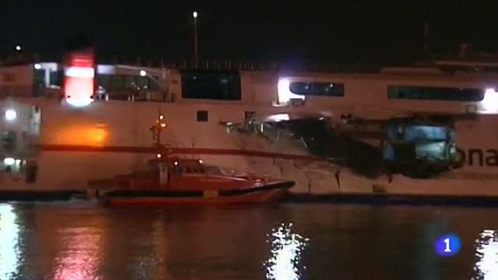 Telediario 1 - Aparatoso accidente en Gibraltar