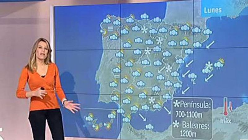 La nieve pone en alerta naranja a diez provincias