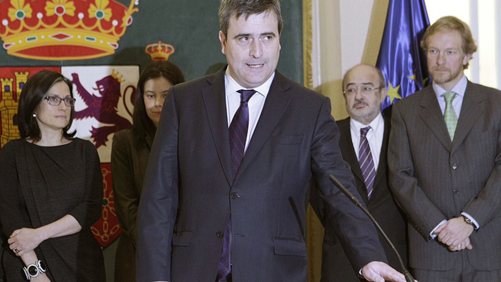 El nuevo secretario de Estado para el Deporte, Miguel Cardenal, ha tomado posesión del cargo, acompañado del ministro de Educación, Cultura y Deporte, José Ignacio Wert.