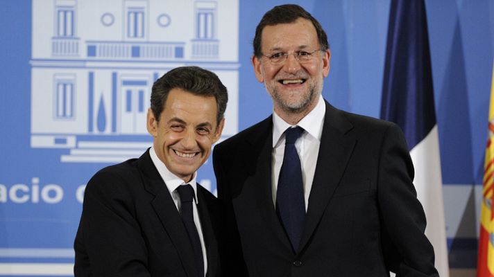 Telediario 1 - Reunión de Rajoy y Sarkozy