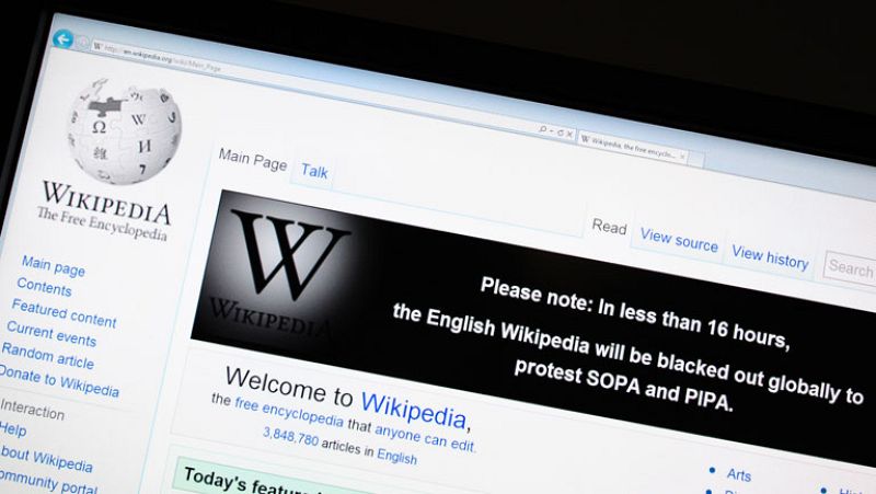 Wikipedia cerrará 24 horas en EEUU en contra de la Ley SOPA