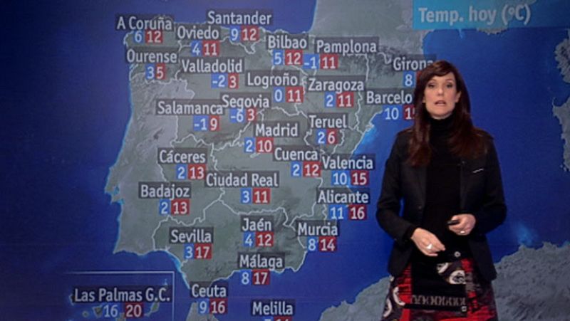 Lluvias en Melilla y cielo nuboso en el norte y sudeste peninsular