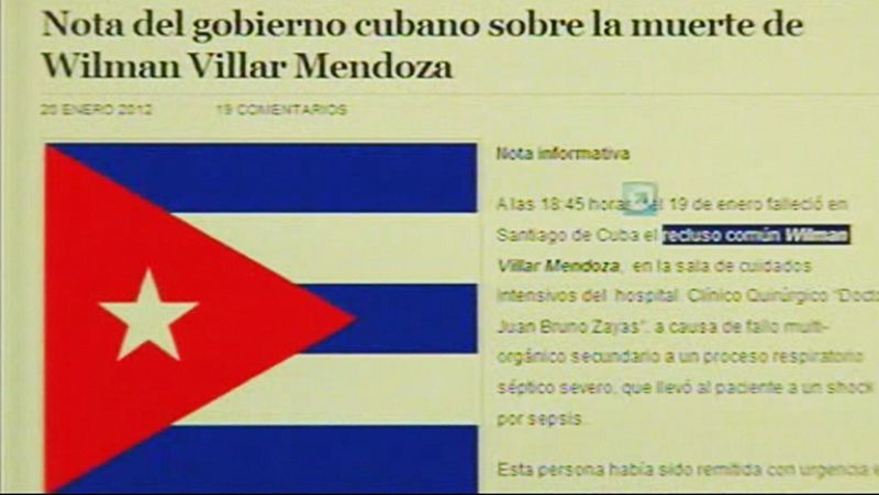 Una web cubana afirma que Wilman Villar no estaba en huelga de hambre