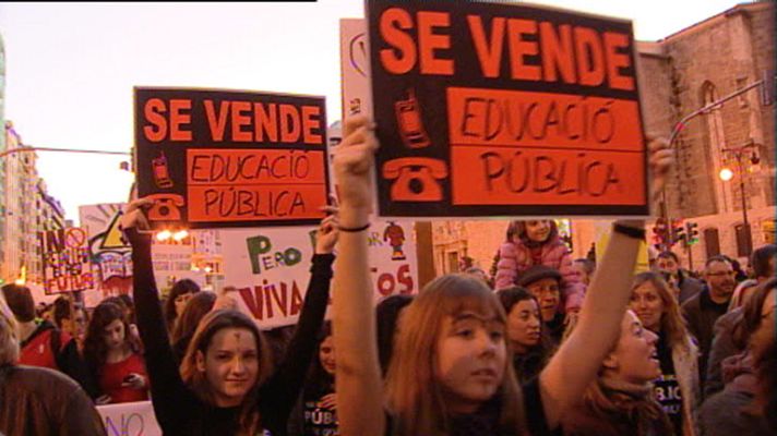 Telediario 1 - Manifestación educación pública