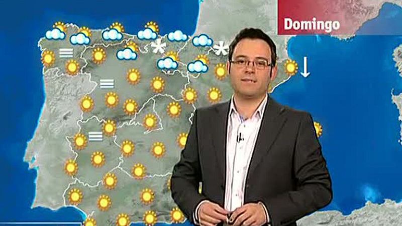 Lluvias en el norte y despejado en el resto