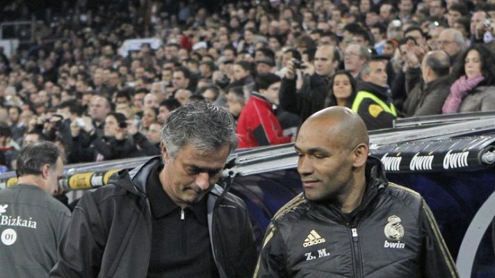 Telediario 1 - Aviso del Bernabéu y respuesta de Mourinho