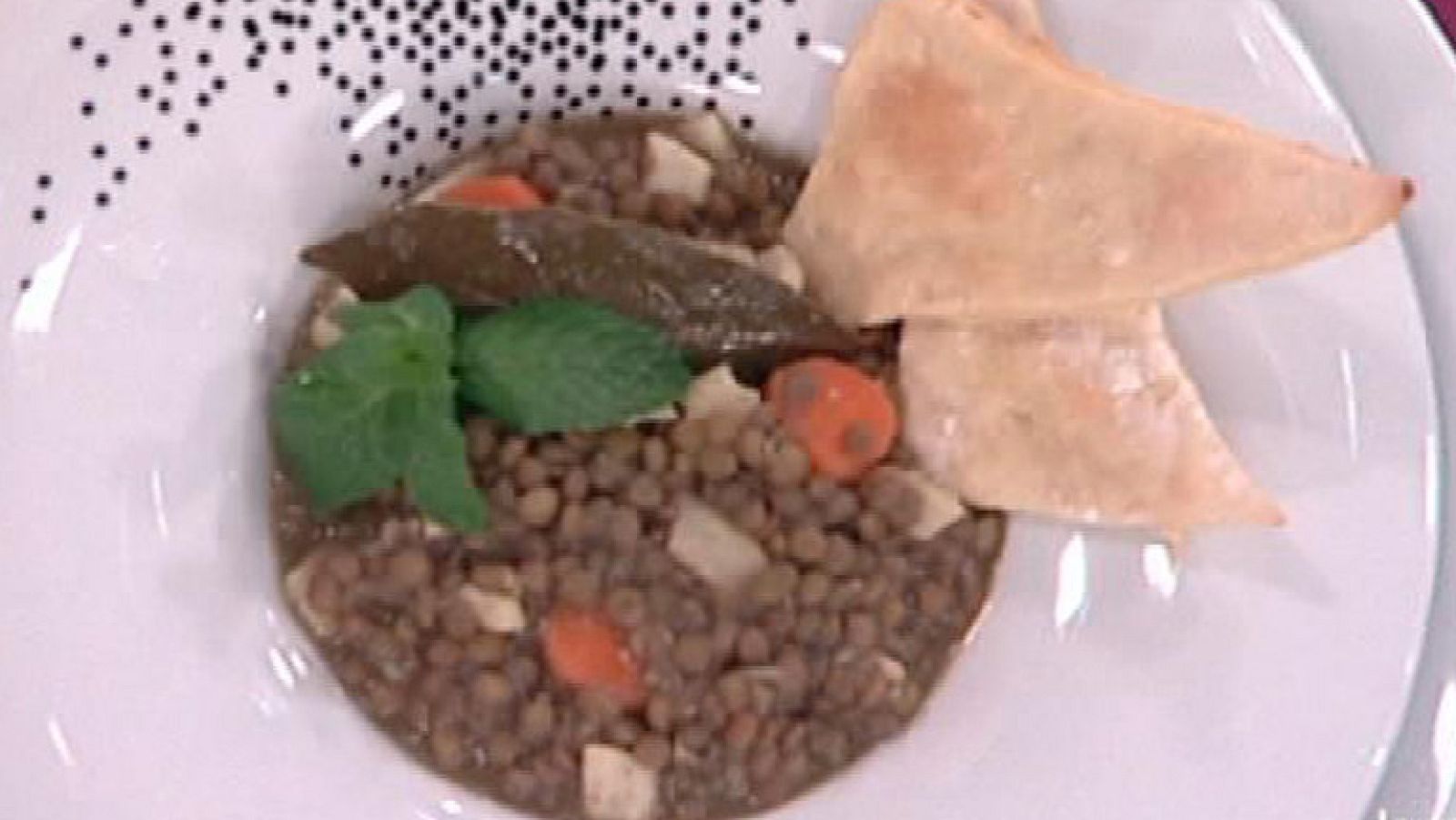 Lentejas lionesas con calamares encebollados (25/01/2012)