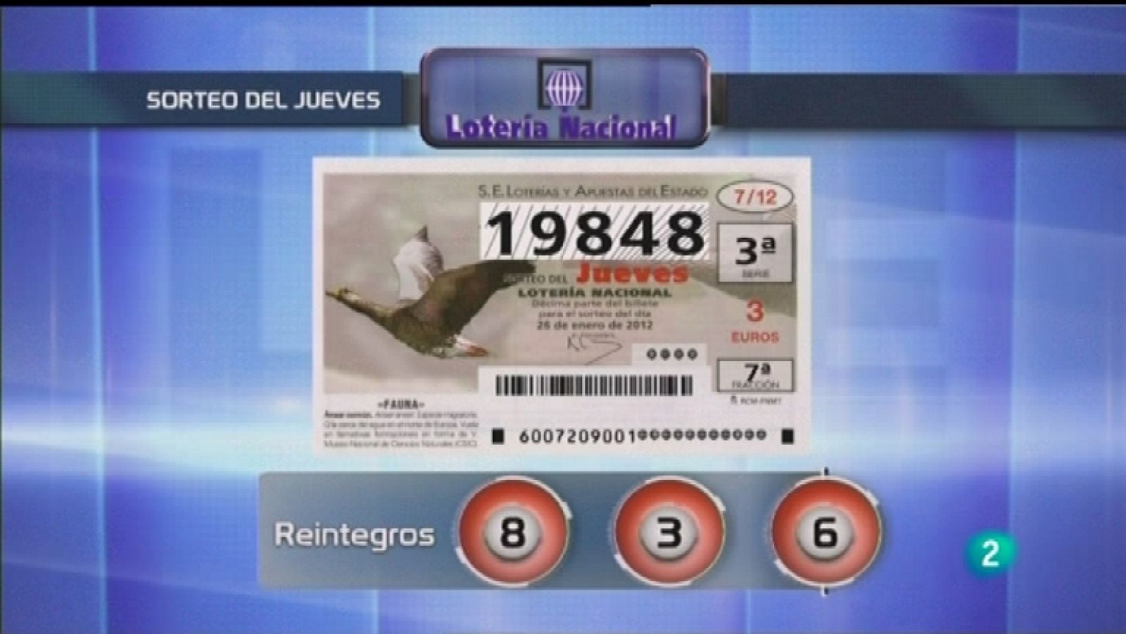 Lotería diaria  - 26/01/12 - Ver ahora