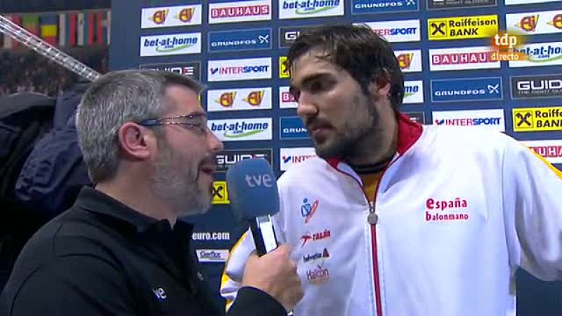 "Hemos jugado un muy buen partido pero ha habido mala suerte", ha asegurado el jugador español de balonmano Jorge Maqueda después de que su equipo cayese derrotado ante Dinamarca y quedase fuera de la final del Europeo de Balonmano.