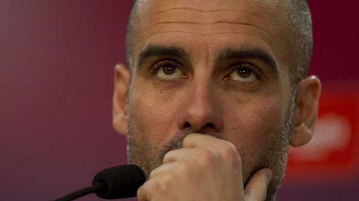 Telediario 1 - Pep:"Es difícil contener al Madrid"