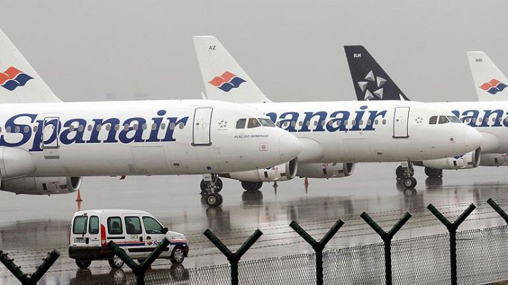Telediario 1 - Futuro de trabajadores Spanair
