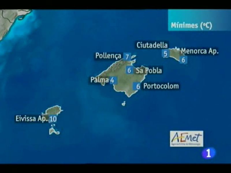 El temps a les Illes Balears - 30/01/12