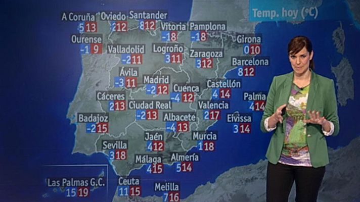 El tiempo - Heladas y nevadas en el interior