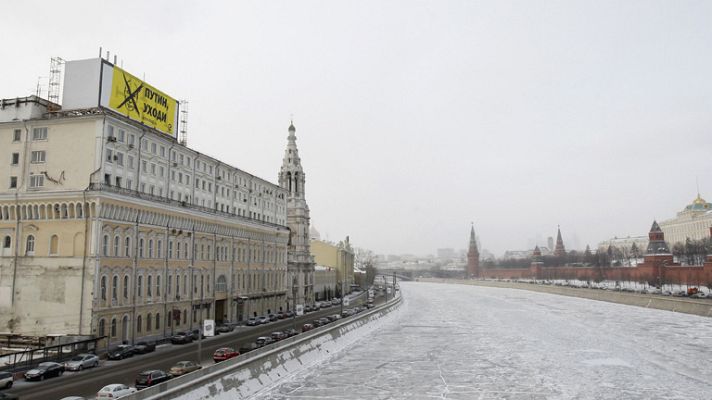 Telediario 1 - Ola de frío en Rusia