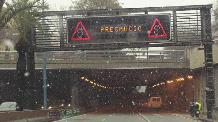 Telediario 1 - Temporal de nieve en Cataluña