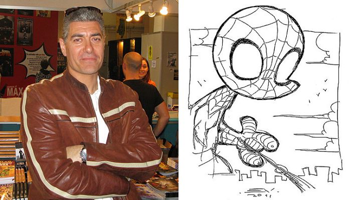 El cómic en RTVE.es - Enrique V. Vegas nos enseña a dibujar un Spiderman cabezón