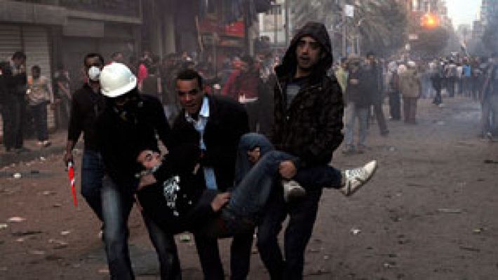 Telediario 1 - Manifestaciones en Egipto