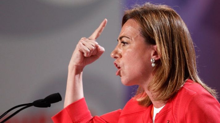 Telediario 1 - Chacón. Discurso emotivo y llamada a levantarse unidos.