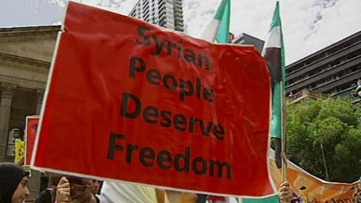 Telediario 1 - Se endurecerán sanciones a Siria