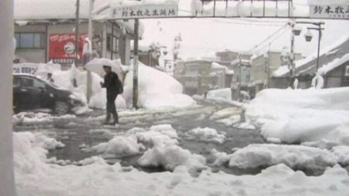 Telediario 1 - La ola de frío en Asia