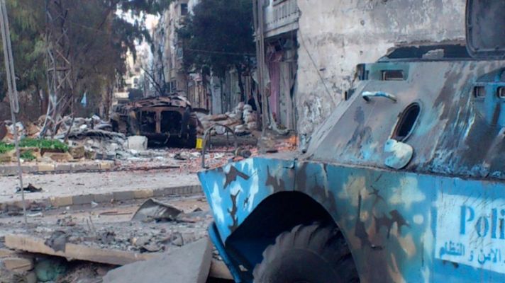 Telediario 1 - El Ejército sirio continúa bombardeando Homs un día más