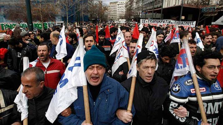  - Paro en Grecia contra la 'troika'