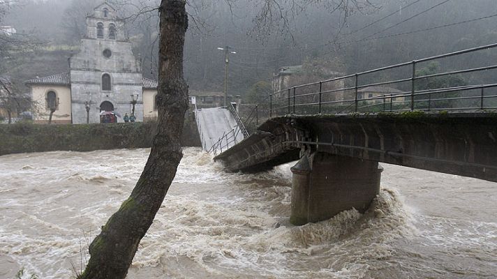 Telediario 1 - Temporales en Cantabria