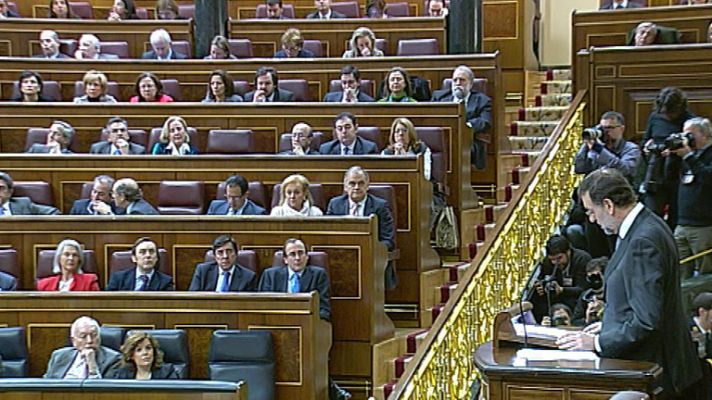 Telediario 1 - Primera sesión de control al Gobierno de Rajoy