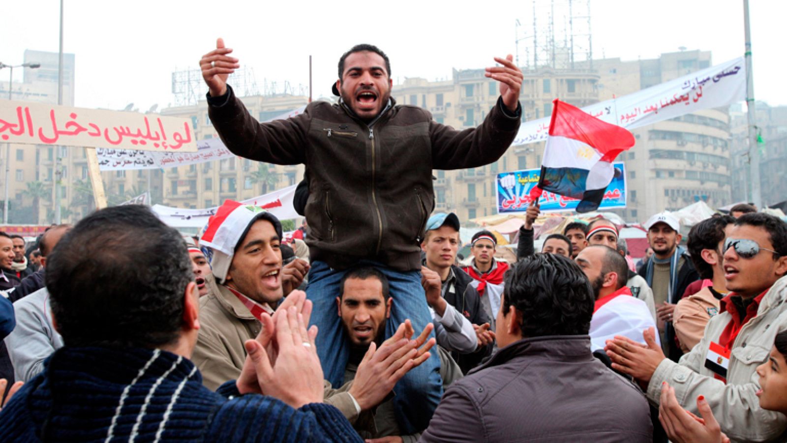 Huelga general en el aniversario de la caída de Mubarak