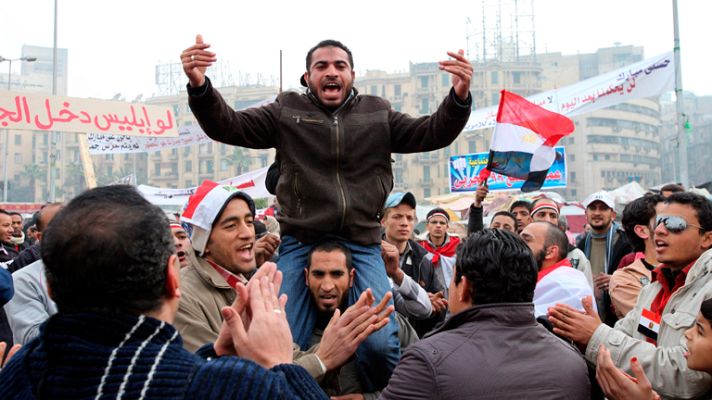 Telediario 1 - Huelga general en El Cairo