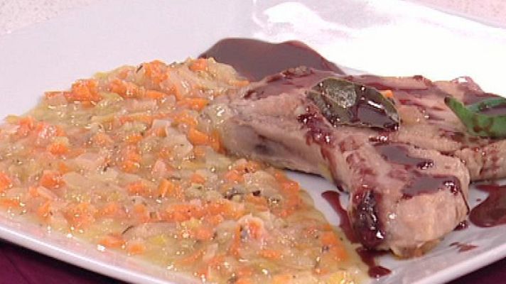 RTVE Cocina - Chuletas de cerdo con verduras