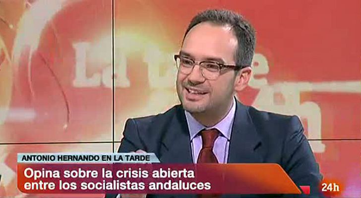 La tarde en 24h - Antonio Hernando: "El partido tiene en Andalucía un lío muy negativo para los socialistas"