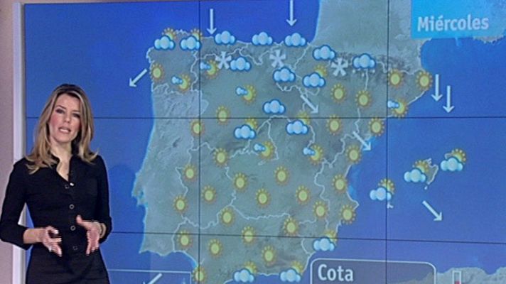 El tiempo - Nevadas débiles en el extremo norte