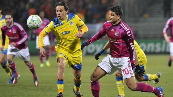 Telediario 1 - El Olympique de Lyon se impone por la mínima al Apoel