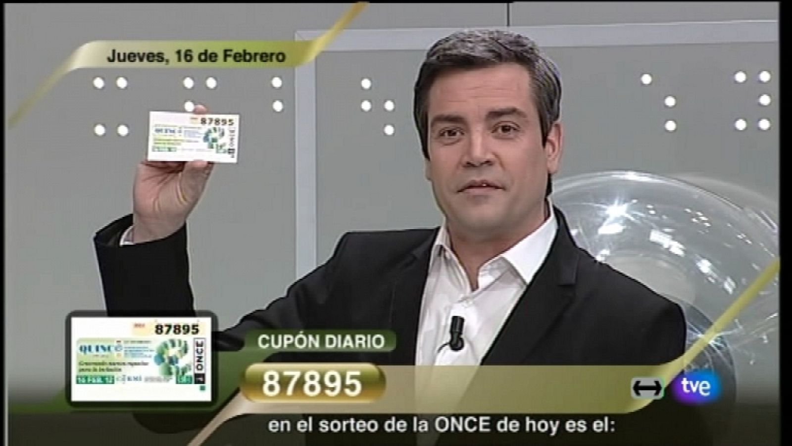 Sorteo ONCE - 16/02/12 - Ver ahora