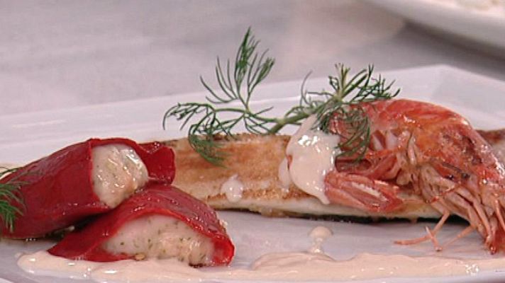 RTVE Cocina - Doradas a la plancha con pimientos