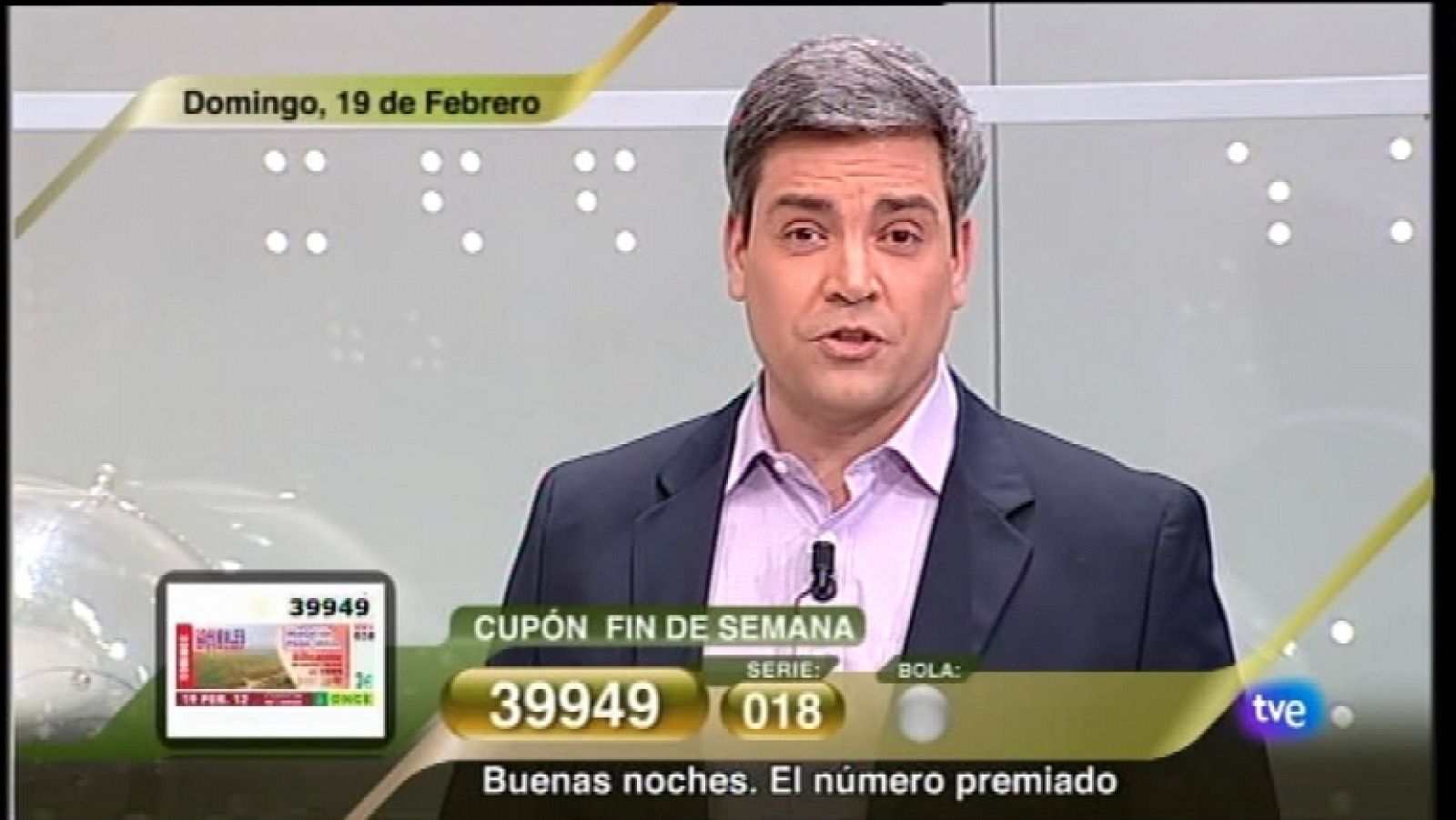 Sorteo ONCE - 18/02/12 - Ver ahora