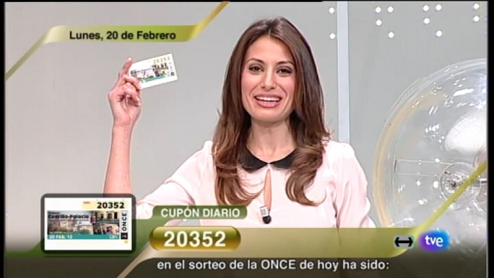Sorteo ONCE - 20/02/12 - Ver ahora