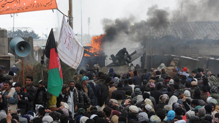 Telediario 1 - Ira en Afganistan contra la OTAN