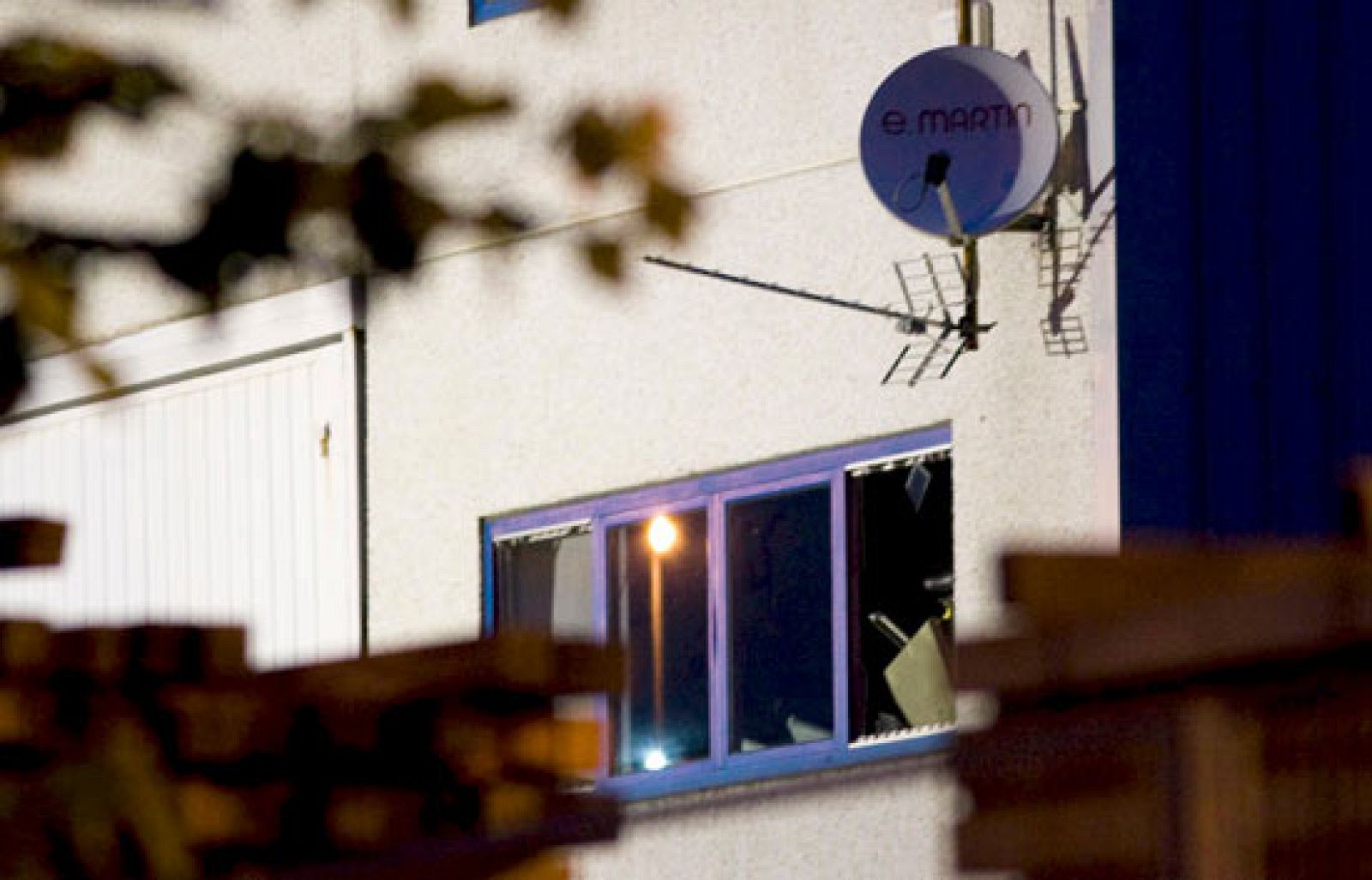 Los destrozos de la explosión en Zamudio